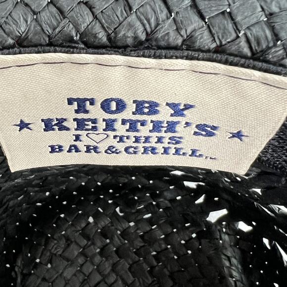 Toby Keith's Cowboy Hat "Whiskey Girl" PInk OS Black 100% Paper Woven - Picture 14 of 16